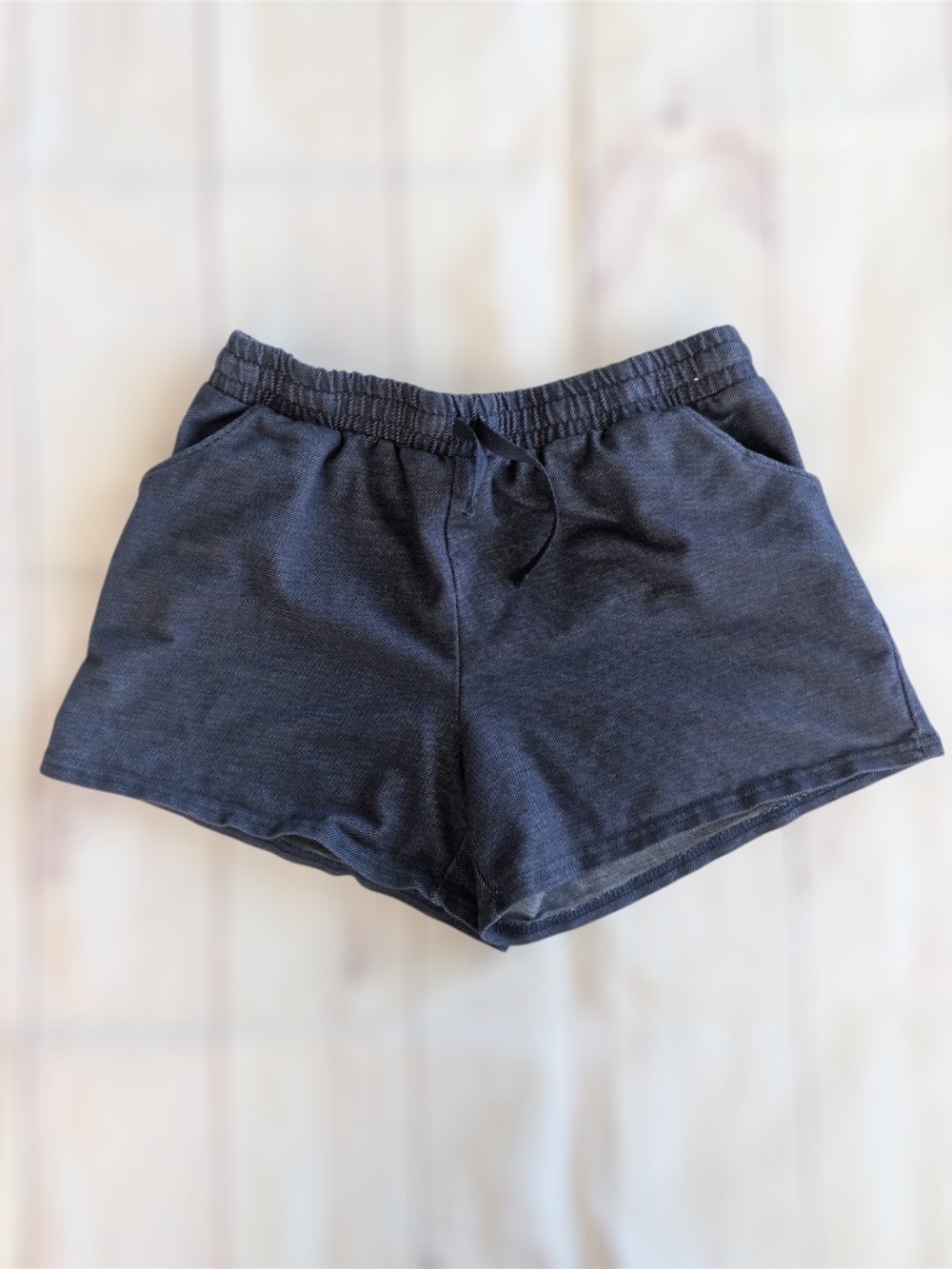 Carter’s Girls youth Blue Denim look shorts stretch Size 12 drawstring